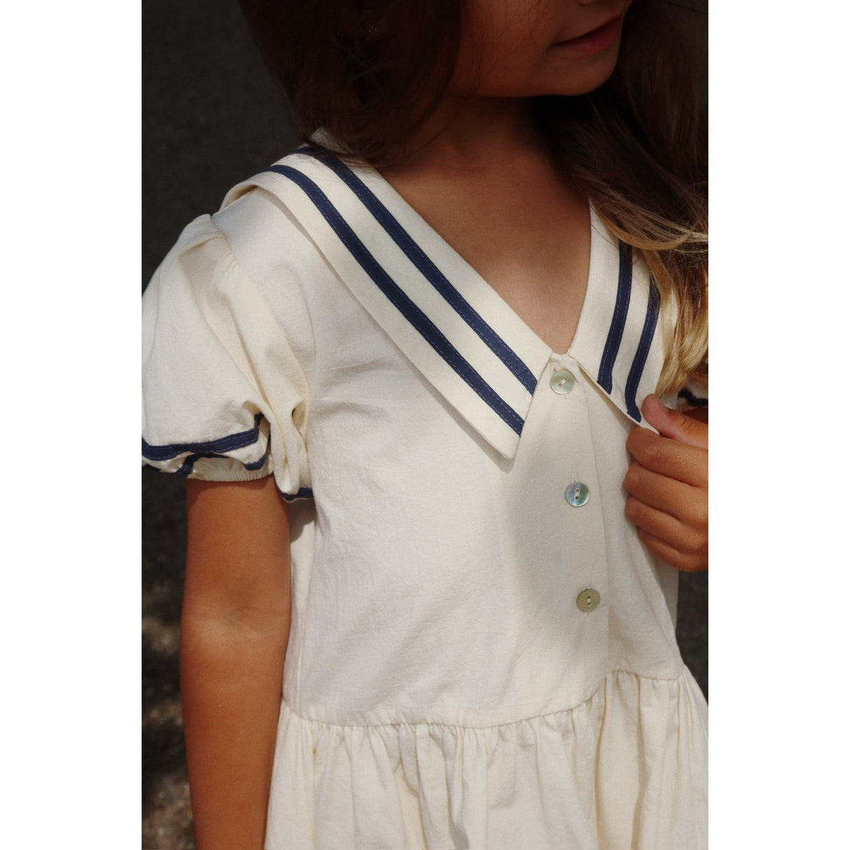Konges Sløjd Optic White Allie Sailor Kjole Gots