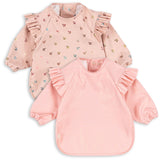 Konges Sløjd Cherry Sparkle 2 Pack Dinner Smekke Med Ermer og Frill