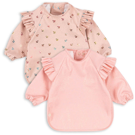 Konges Sløjd Cherry Sparkle 2 Pack Dinner Smekke Med Ermer og Frill