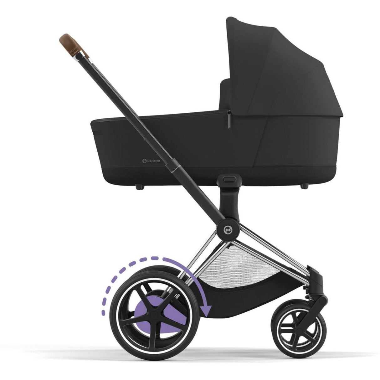 Cybex Chrome Brown E-Priam Stel Inkl. Hård Sædedel