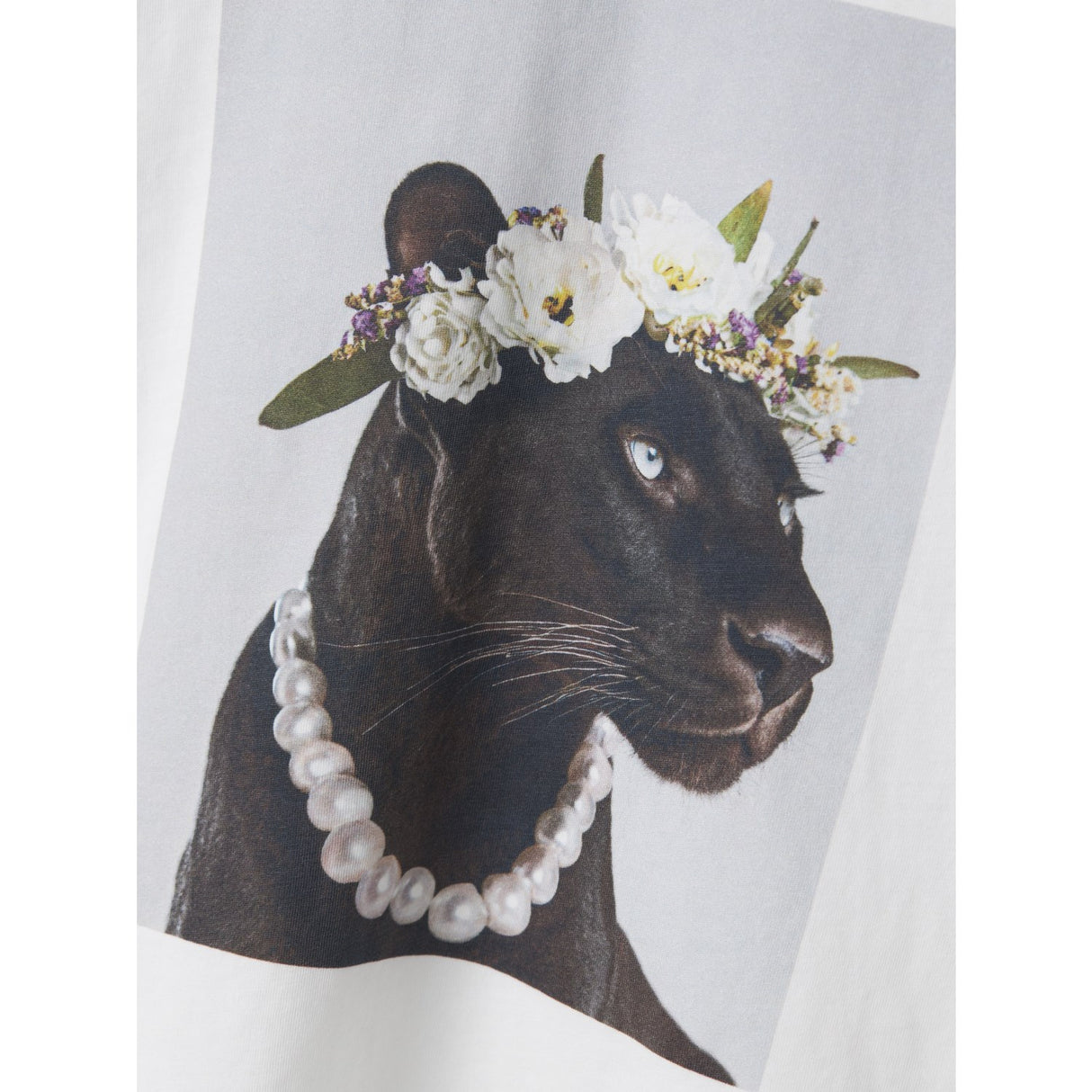 Name It Bright White Panther Nkfvotea Ss Nreg Topp