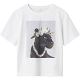 Name It Bright White Panther Nkfvotea Ss Nreg Topp