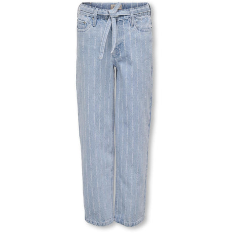 kids ONLY Light Blue Denim Stripe Koggianna Mw Straight Stripe Dnm York