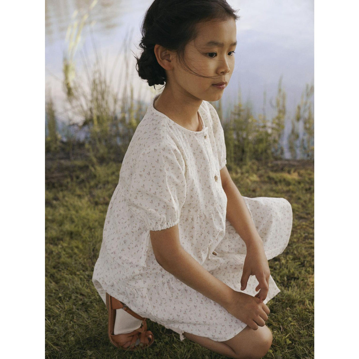 Lil'Atelier Coconut Milk Nmfhailey Ss Loose Kjole Lil