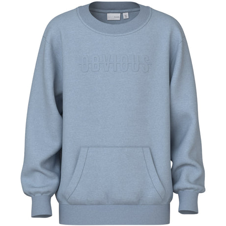 Name It Dusty Blue Obivous Nkmvanoa Ls Nreg Sweat Unb