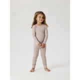 Name It Shadow Gray Nmnwax Ull Rib Leggings Noos