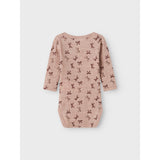 Name It Shadow Gray Bows Nbfwang Ull Rib Ls Body Aop