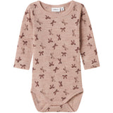 Name It Shadow Gray Bows Nbfwang Ull Rib Ls Body Aop