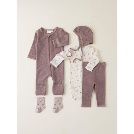 Name It Antler Nbfwang Ull Needle Natt Drakt Solid