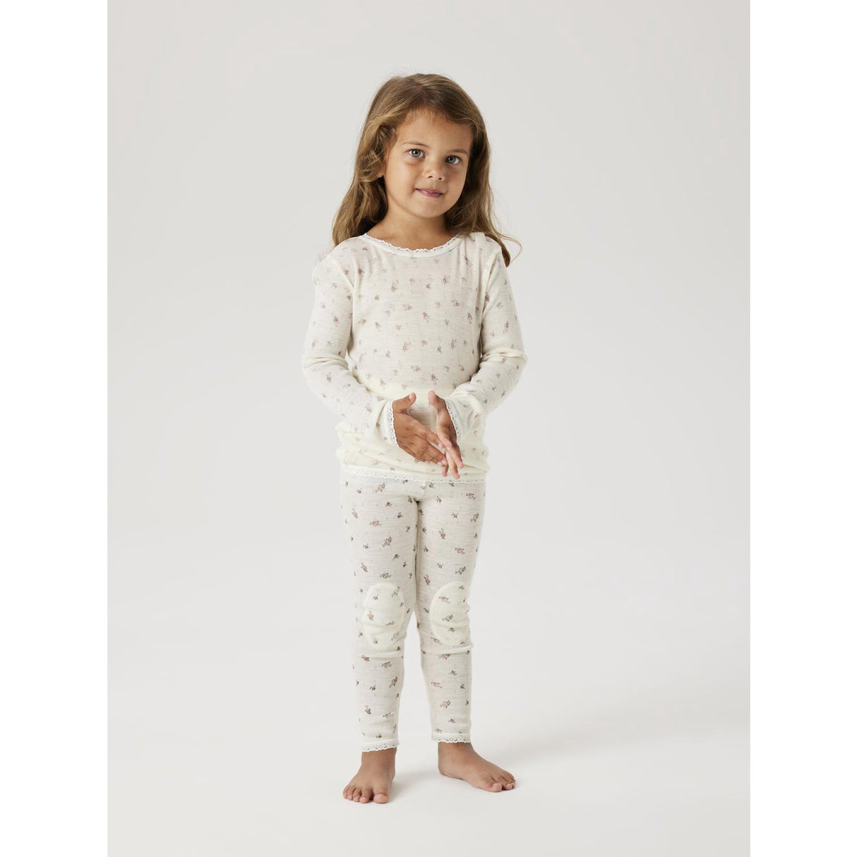 Name It Snow White Small Flowers Nmfwang Ull Needle Ls Topp Noos