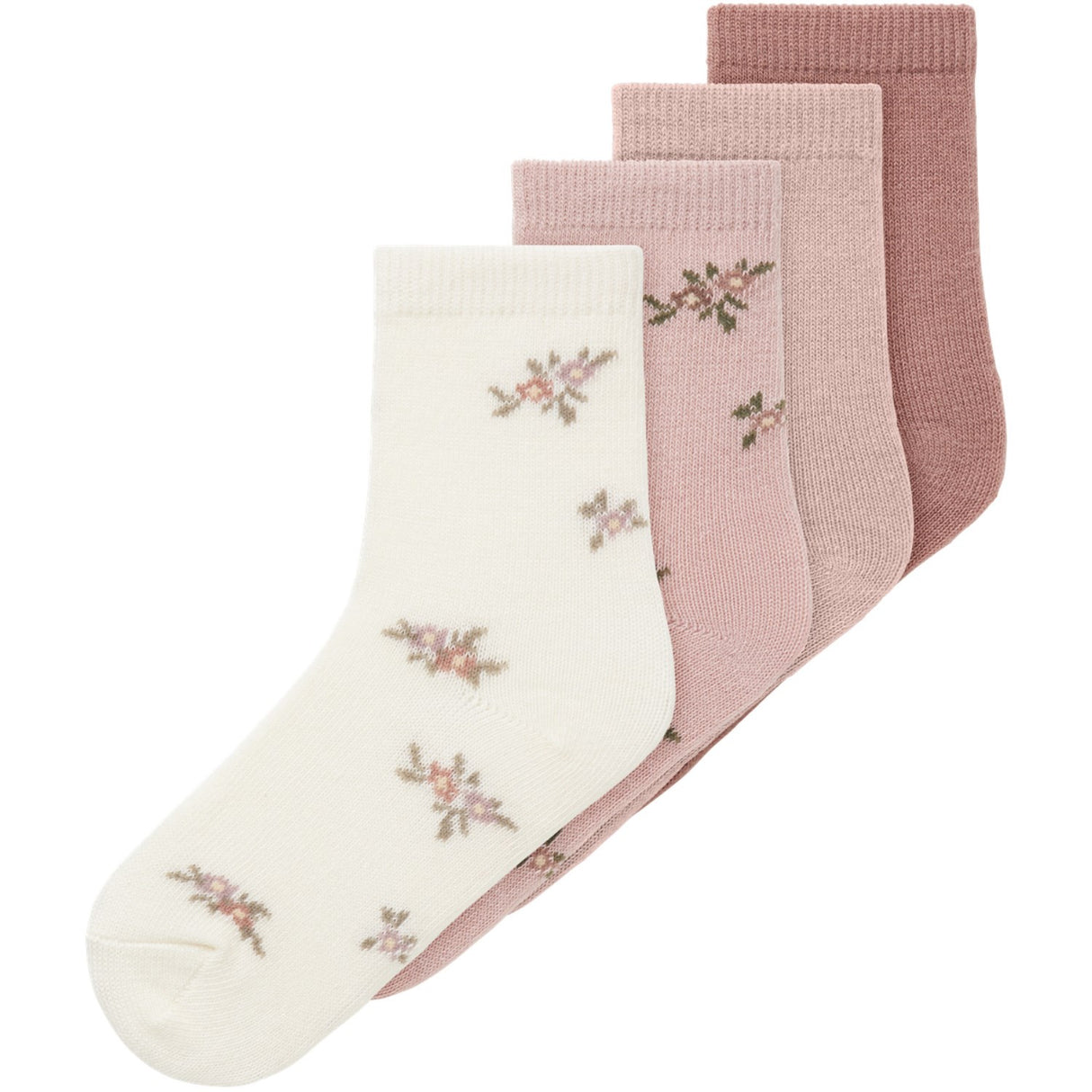 Name It Shadow Gray Nmfwak Wo/Bl 4P Strømper