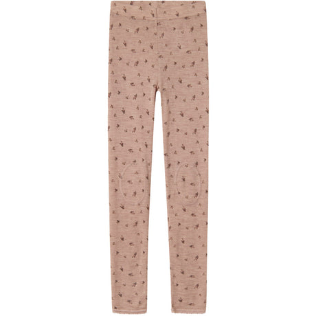 Name It Shadow Gray Small Flowers Nkfwang Ull Needle Leggings