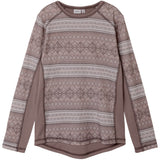 Name It Antler Snow Pattern Nkfwillto Ull Ls Topp