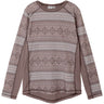 Name It Antler Snow Pattern Nkfwillto Ull Ls Topp