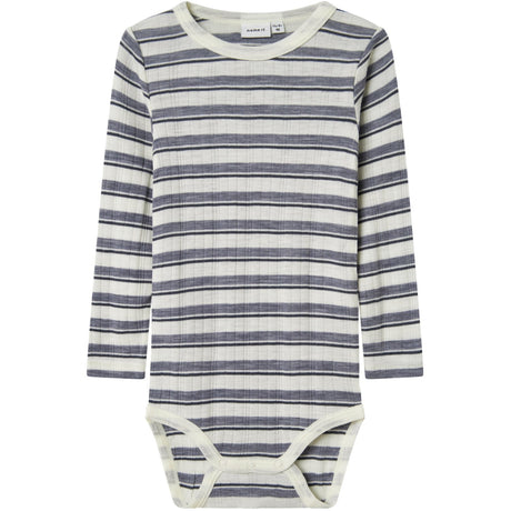 Name It Folkstone Gray Snow White Nmmwang Ull Needle Ls Body Noos