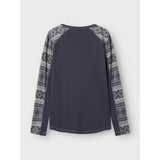 Name It Ombre Blue Iceland Nkmwillto Ull Ls Topp