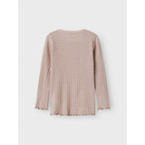 Name It Shadow Gray Nmfwossa Wo/Si Rib Ls Topp