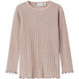 Name It Shadow Gray Nmfwossa Wo/Si Rib Ls Topp