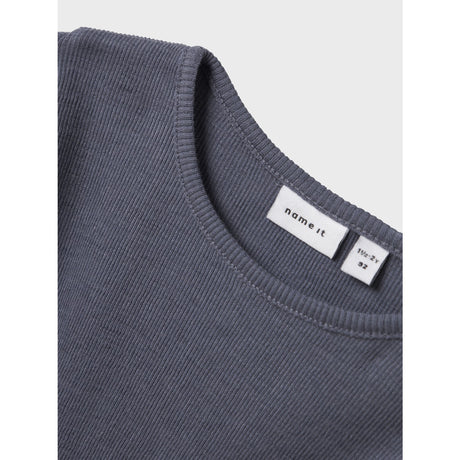 Name It Folkstone Gray Nmmwossa Wo/Si Rib Ls Topp