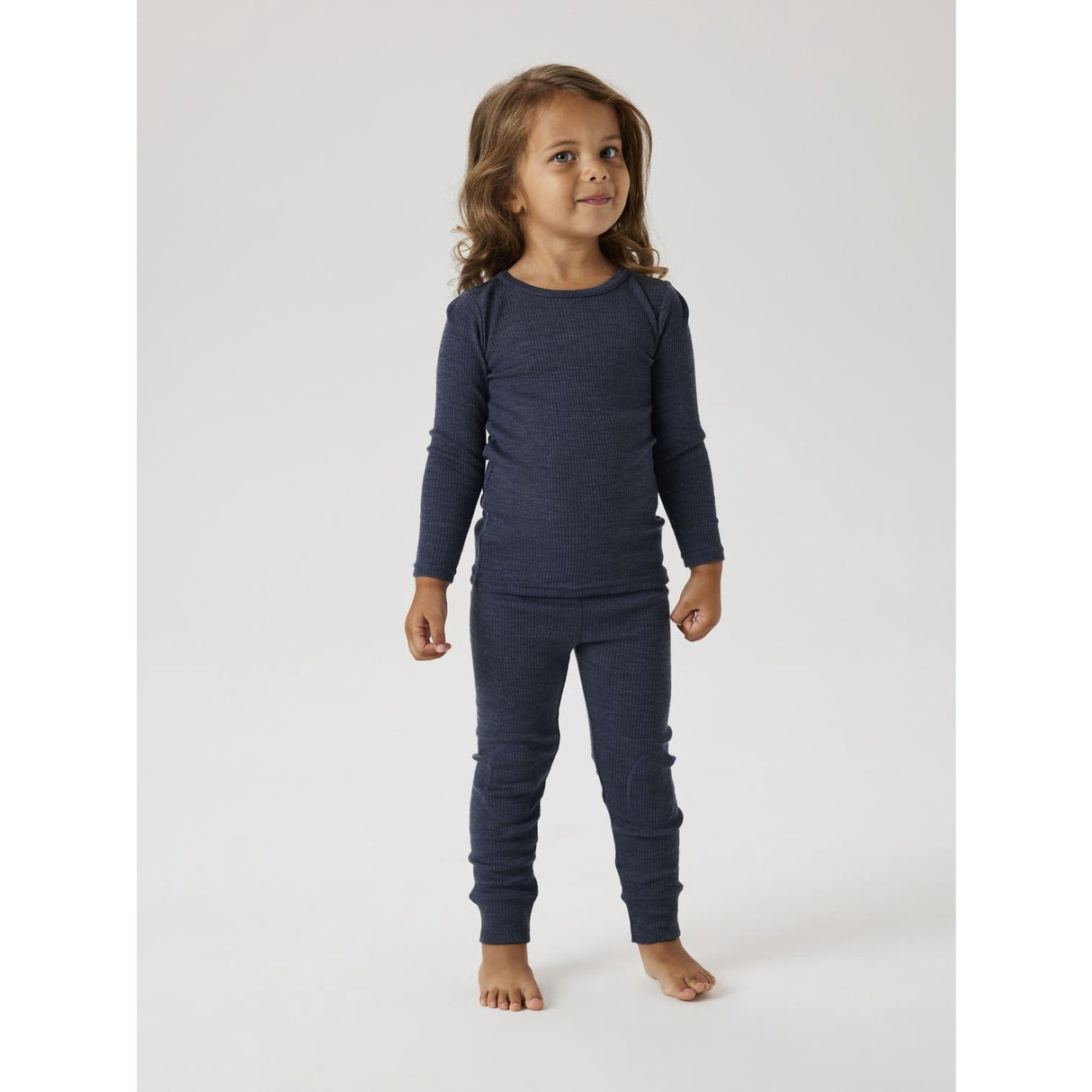 Name It Ombre Blue Nmnwax Ull Rib Ls Topp Noos