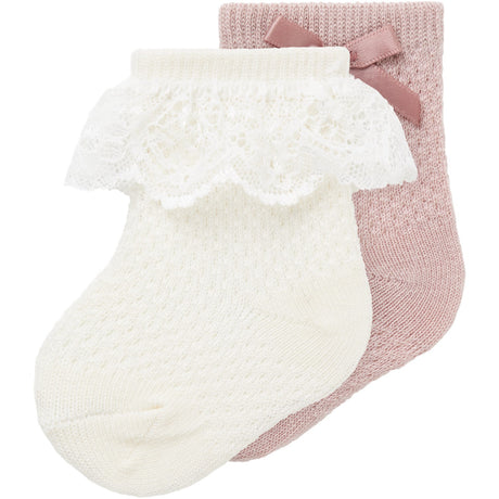 Name It Shadow Gray Nbfwakma Wo/Bl Structure 2P Strømper