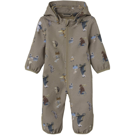 Name It Silver Mink Go Nbnalfa08 Softshell Drakt Aop Fo