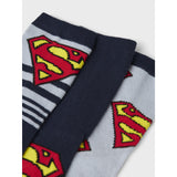 Name It Dusty Blue Nmmjasper Superman 3P Strømper Wab