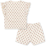 Konges Sløjd Cherry Motif Lin Frill Sett Gots