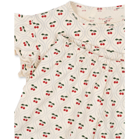 Konges Sløjd Cherry Motif Lin Frill Sett Gots