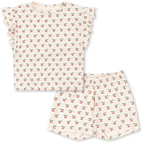 Konges Sløjd Cherry Motif Lin Frill Sett Gots
