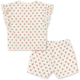 Konges Sløjd Cherry Motif Lin Frill Sett Gots