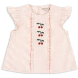Konges Sløjd Peony Stripe Ellie Frill Topp Gots