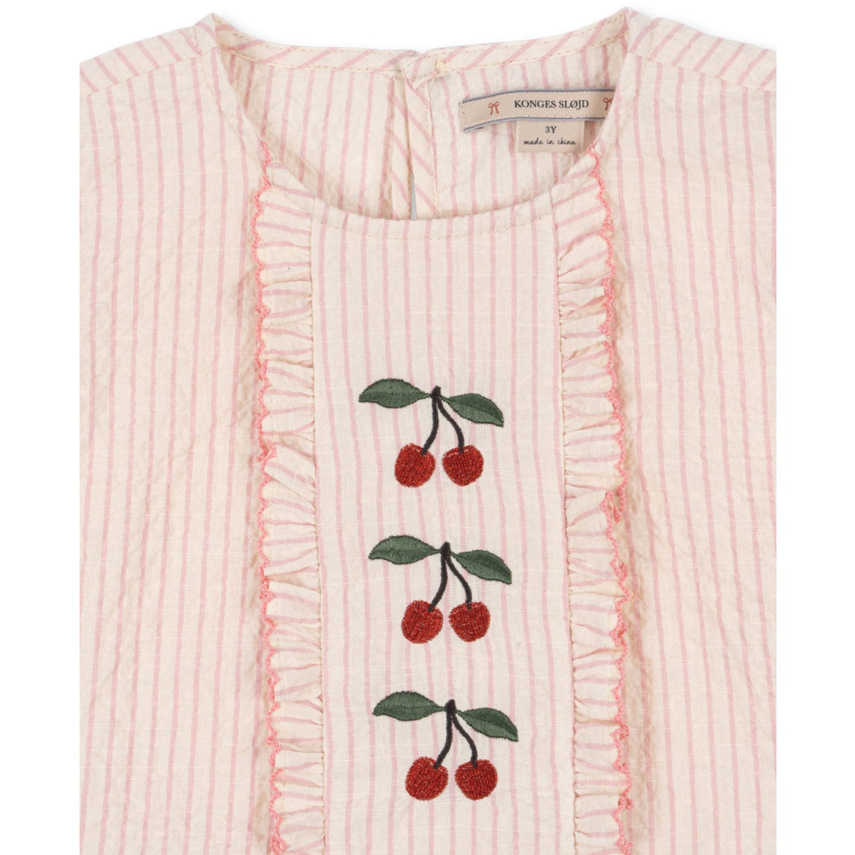 Konges Sløjd Peony Stripe Ellie Frill Topp Gots