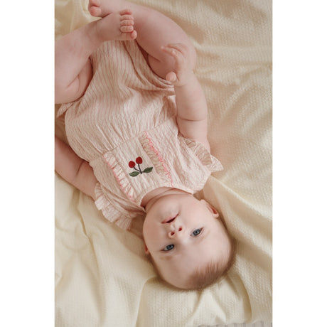 Konges Sløjd Peony Stripe Ellie Frill Romper Gots