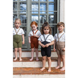 Silly Silas Olive Striped Shorty Tights Med Seler