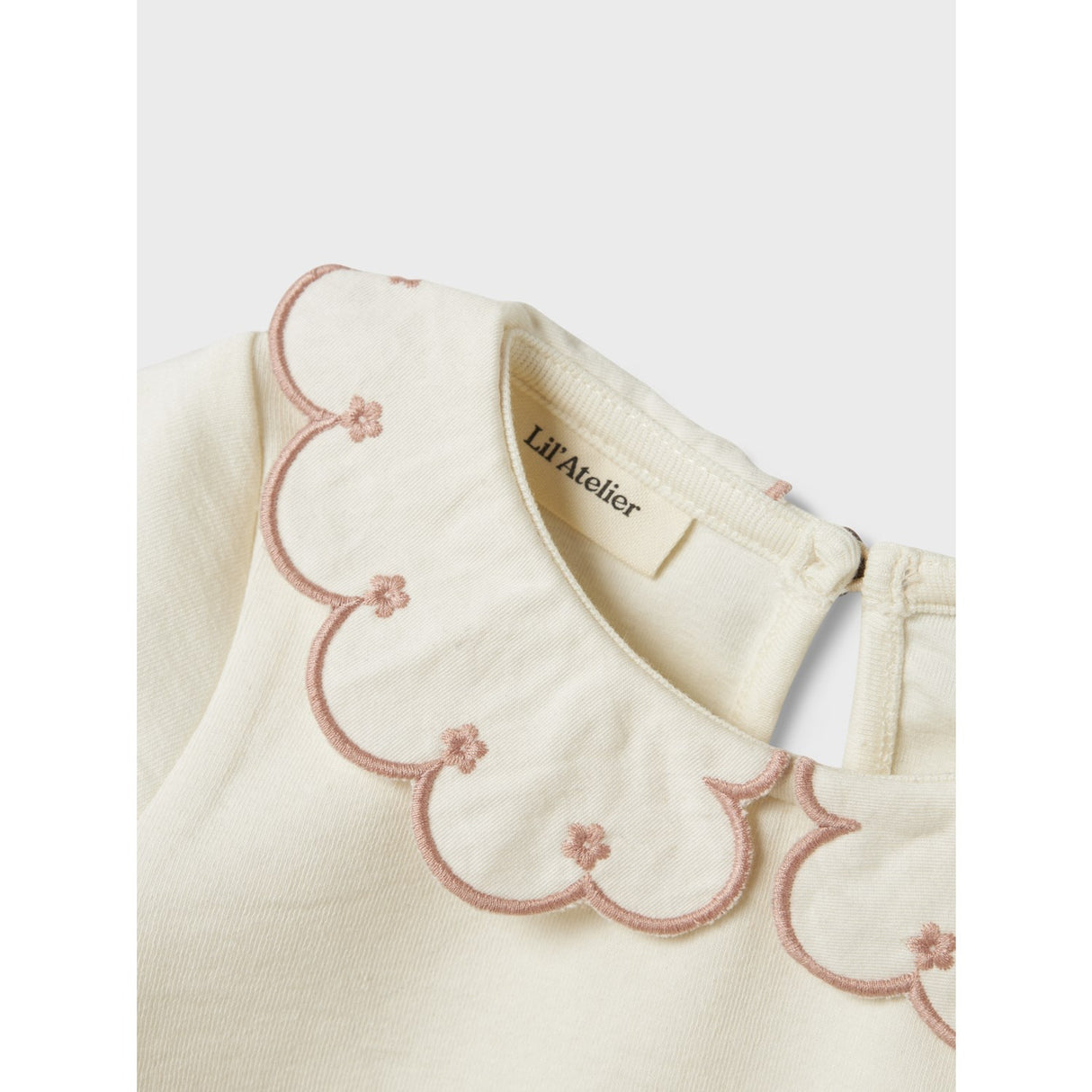 Lil'Atelier Coconut Milk Misty Rose Nmffundo Ss Slim Topp Lil