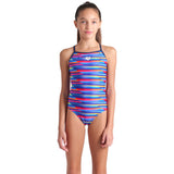 Arena Multi Girl'S Arena Racing Stripe Badedrakt Lightdrop Back