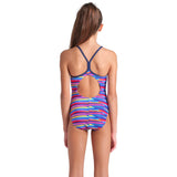 Arena Multi Girl'S Arena Racing Stripe Badedrakt Lightdrop Back