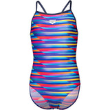 Arena Multi Girl'S Arena Racing Stripe Badedrakt Lightdrop Back