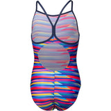 Arena Multi Girl'S Arena Racing Stripe Badedrakt Lightdrop Back
