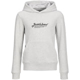 Jack & Jones Junior White Melange Jjbeau Sweat Hette Jnr