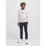 Jack & Jones Junior White Melange Jjbeau Sweat Hette Jnr