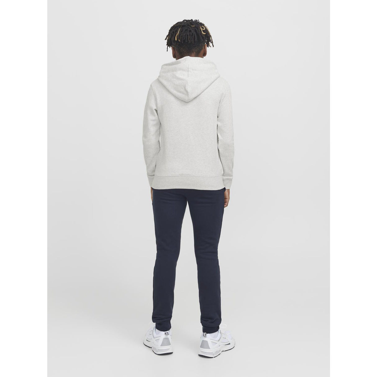 Jack & Jones Junior White Melange Jjbeau Sweat Hette Jnr