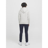 Jack & Jones Junior White Melange Jjbeau Sweat Hette Jnr