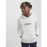 Jack & Jones Junior White Melange Jjbeau Sweat Hette Jnr