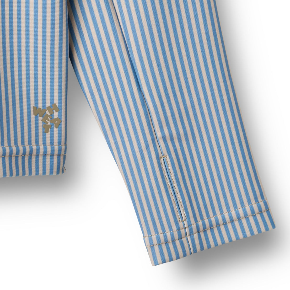 Wheat Blue Swim Stripe Swim T-Skjorte L/S Zip Ada