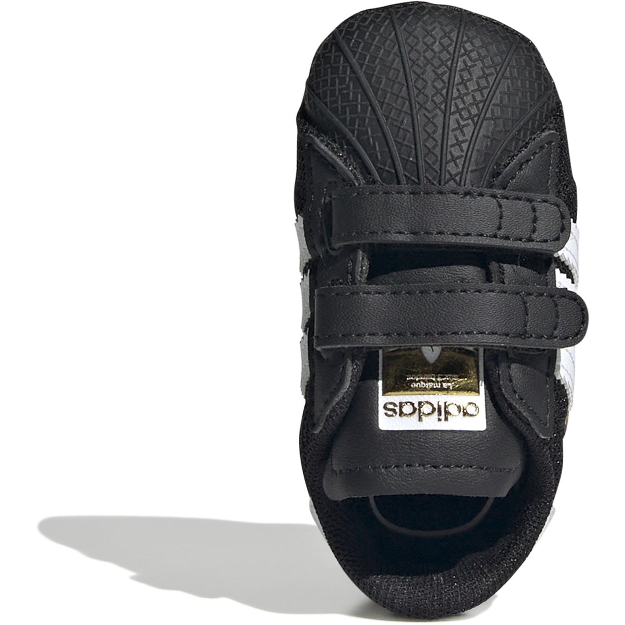 adidas Originals Core Black/Ftwr White/Gold Met. Superstar Crib Sneakers