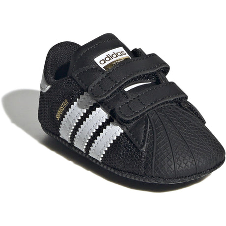 adidas Originals Core Black/Ftwr White/Gold Met. Superstar Crib Sneakers