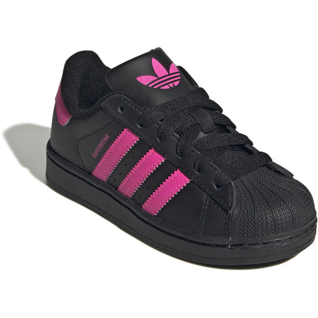 adidas Originals Core Black/Lucid Pink/Core Black Superstar Ii C Sneakers