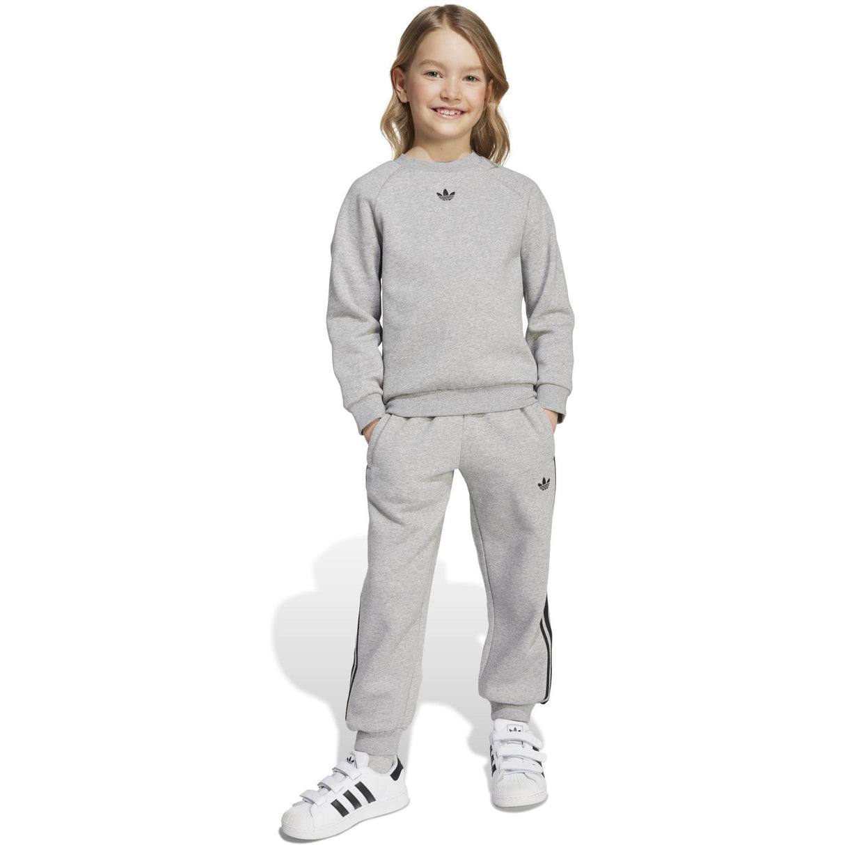 adidas Originals Medium Grey Heather/Black Sweat Sett